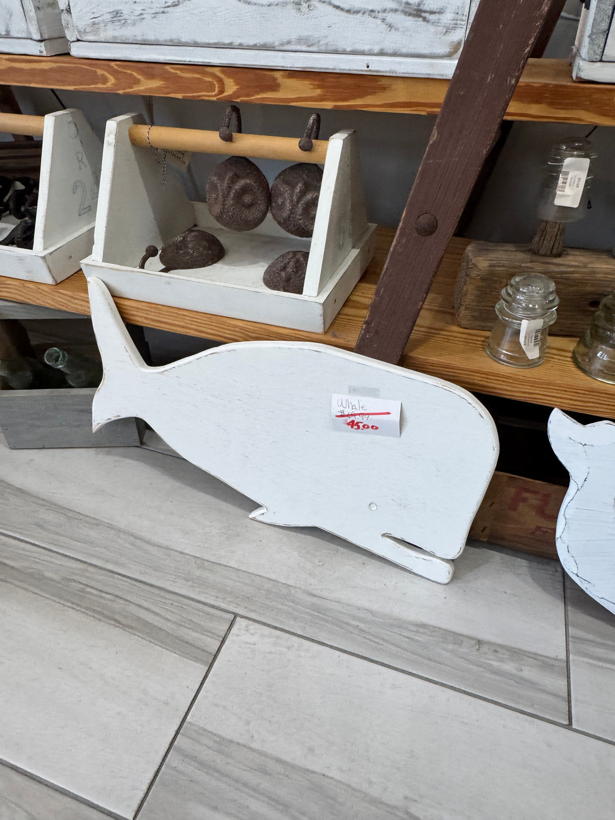 Whale Handcrafted Wood (Small)