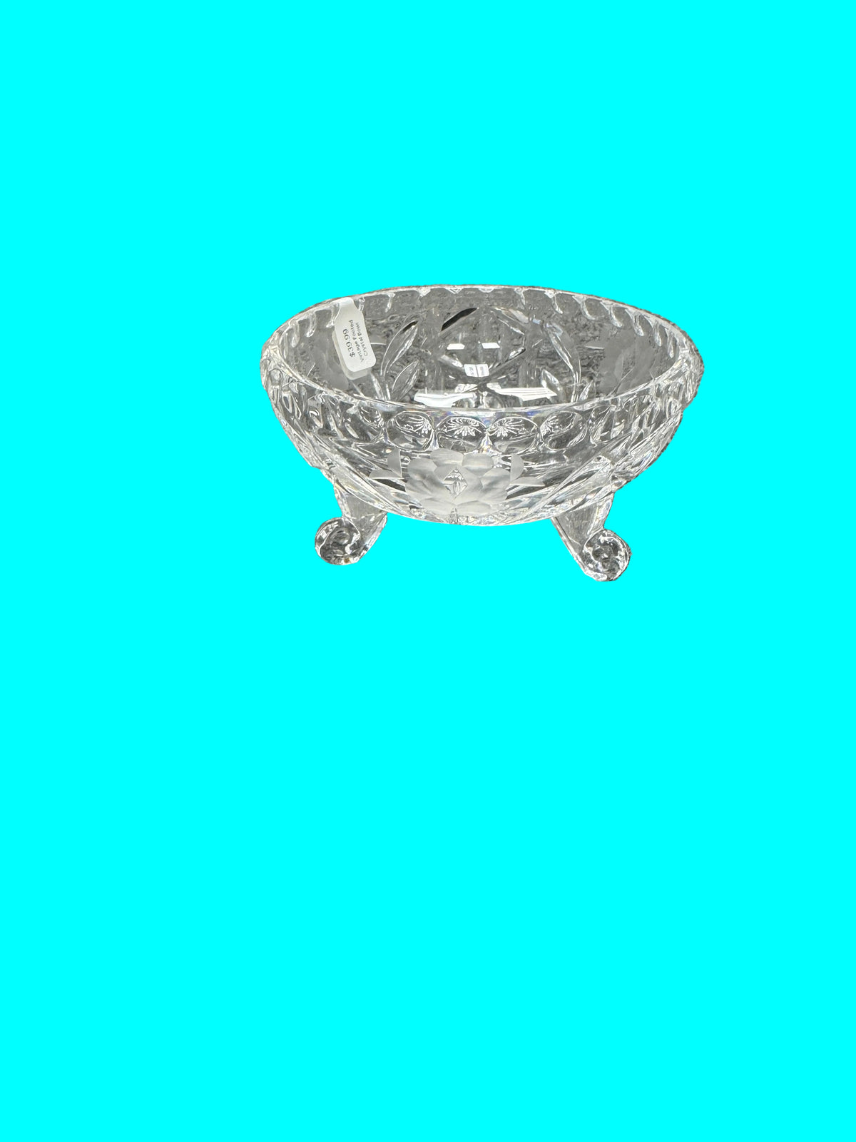 Vintage Footed Crystal Bowl