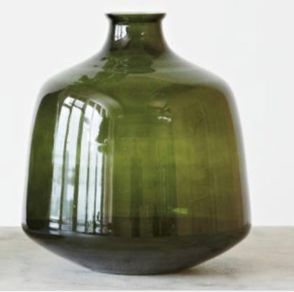 Glass Vase, Green