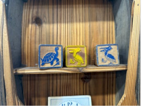 Wood Blocks Sea Animals - Vintage
