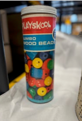 1969 Playskool Jumbo Wooden String Beads