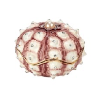 Bejeweled Sea Urchin Box - Purple & Brown