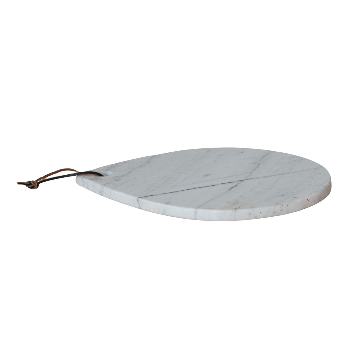 Marble Cheese Cutting Board with Handle & Leather Tie