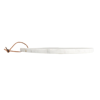 Marble Cheese Cutting Board with Handle & Leather Tie
