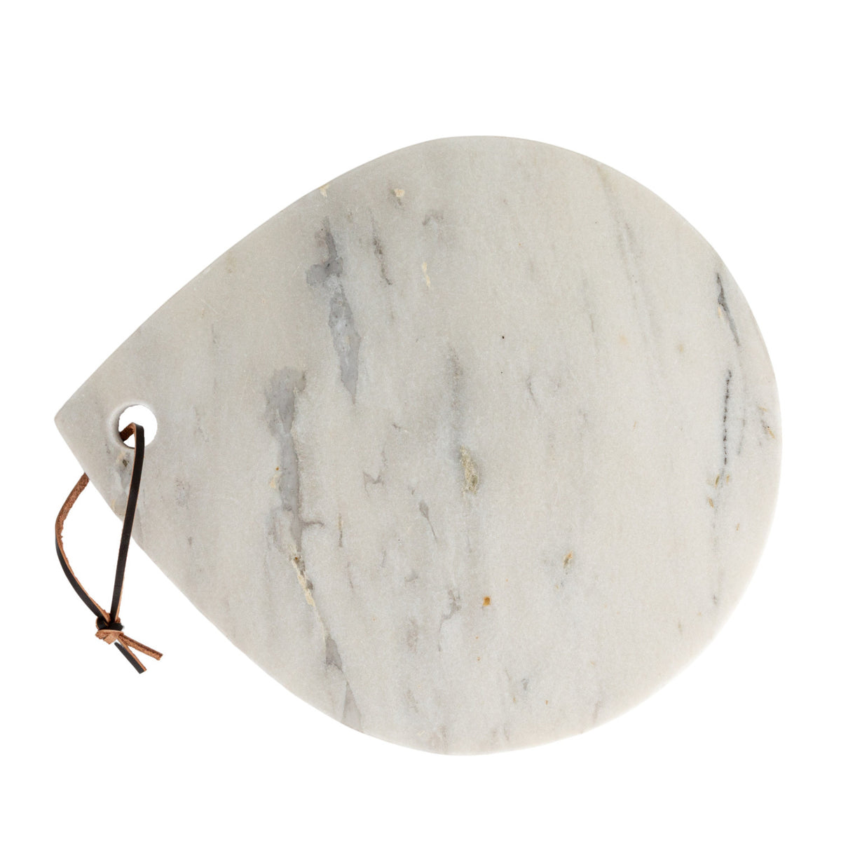 Marble Cheese Cutting Board with Handle & Leather Tie