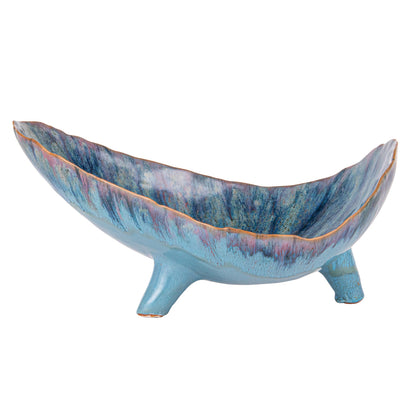 Stoneware Footed Organic Shaped Bowl