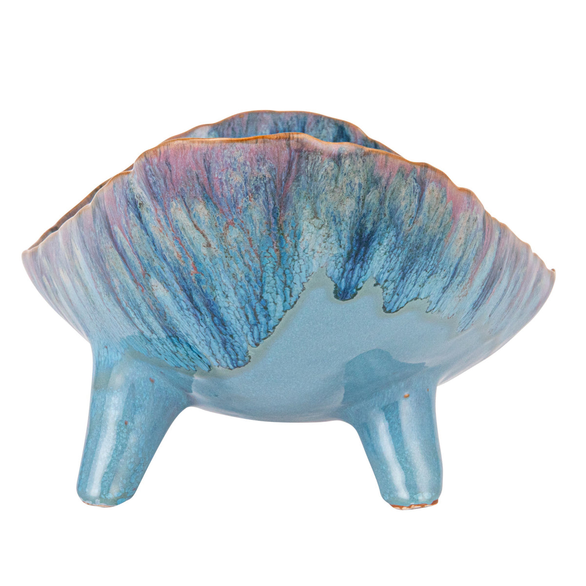 Stoneware Footed Organic Shaped Bowl