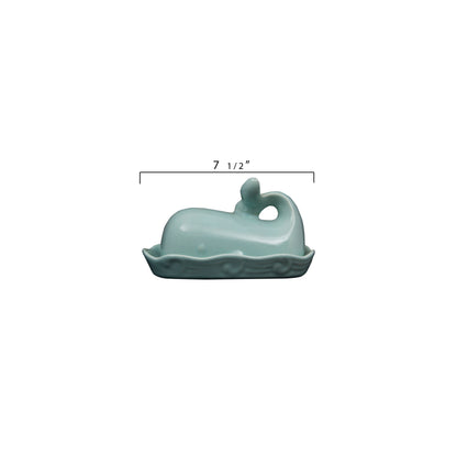 Stoneware Whale Butter Dish