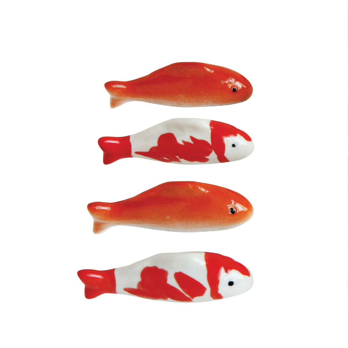 Stoneware Floating Koi Fish – Orange & White, 2 Styles