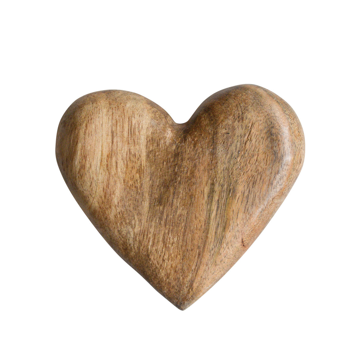 Wood Heart 4-1/4"L x 4"W Hand-Carved