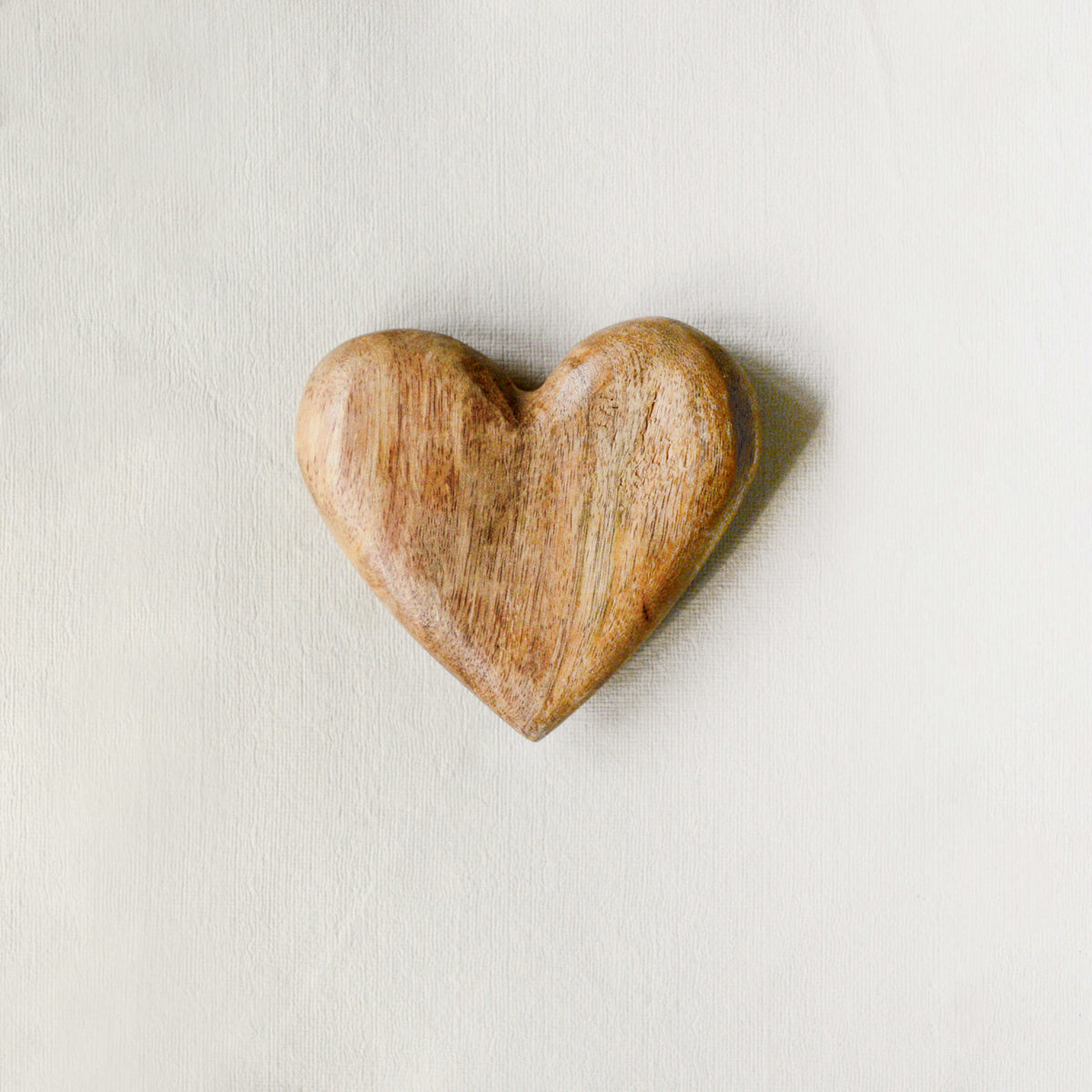Wood Heart 4-1/4"L x 4"W Hand-Carved