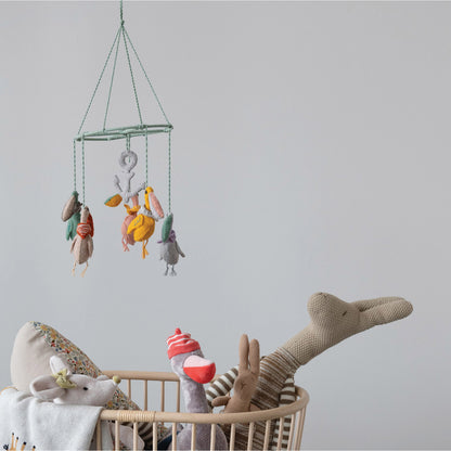 Wool Felt Pelican Mobile with Anchor