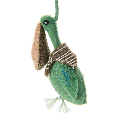 Wool Felt Pelican Mobile with Anchor