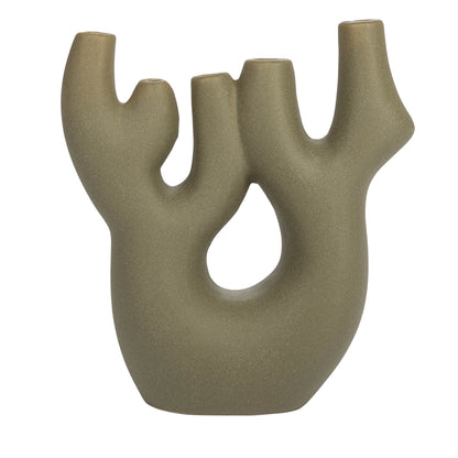 Stoneware Coral Shaped Vase w/ 5 Openings