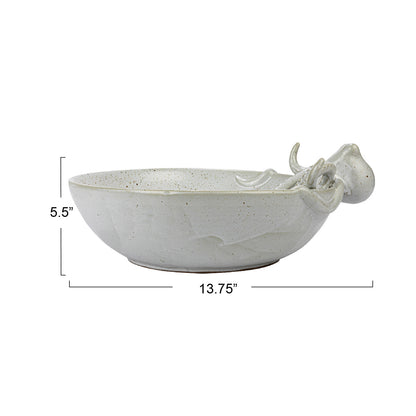 Stoneware Octopus Bowl Speckled