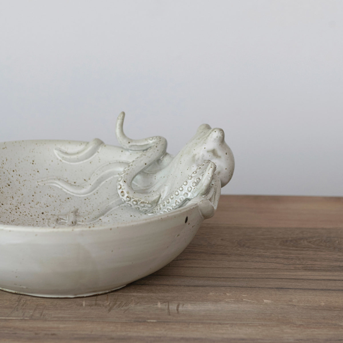 Stoneware Octopus Bowl Speckled
