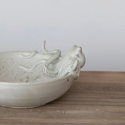 Stoneware Octopus Bowl Speckled