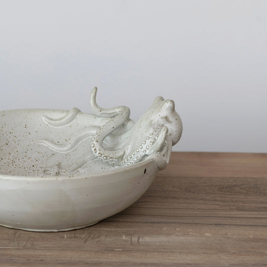 Stoneware Octopus Bowl Speckled