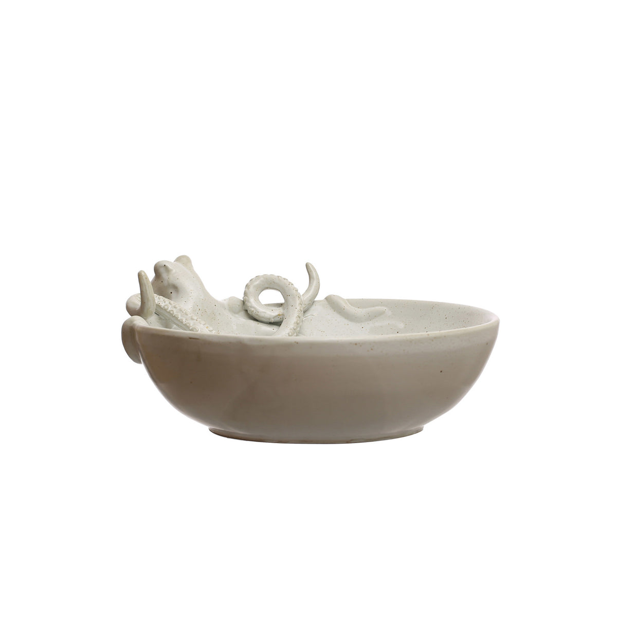 Stoneware Octopus Bowl Speckled