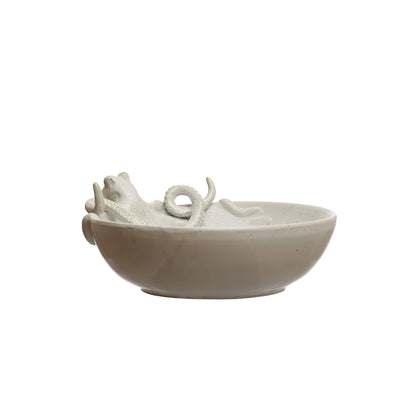 Stoneware Octopus Bowl Speckled