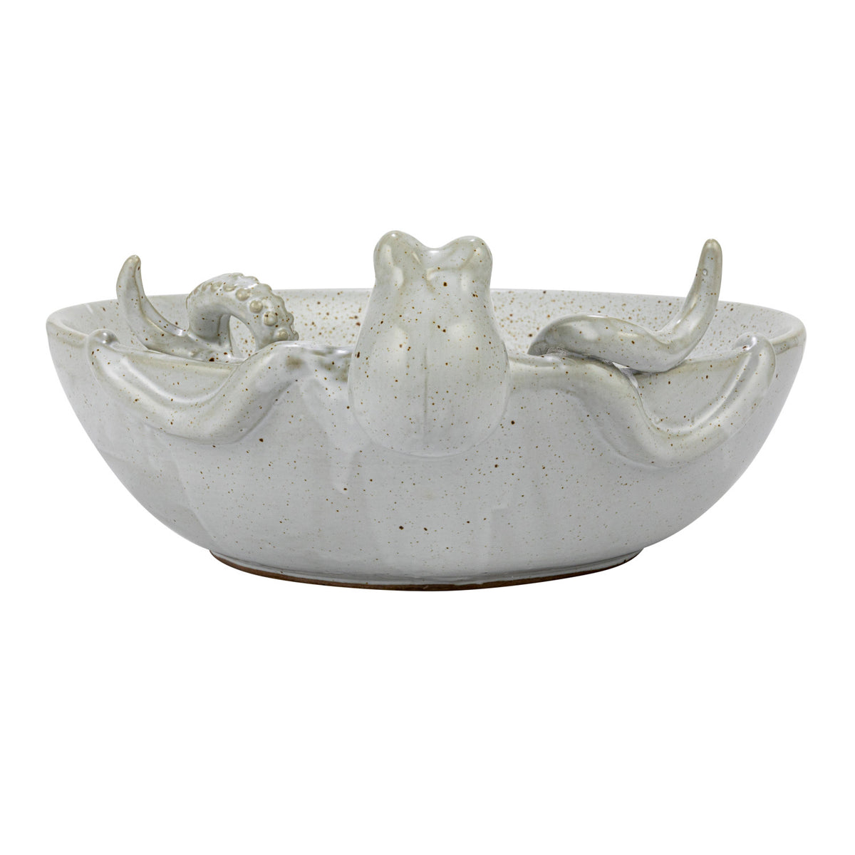 Stoneware Octopus Bowl Speckled