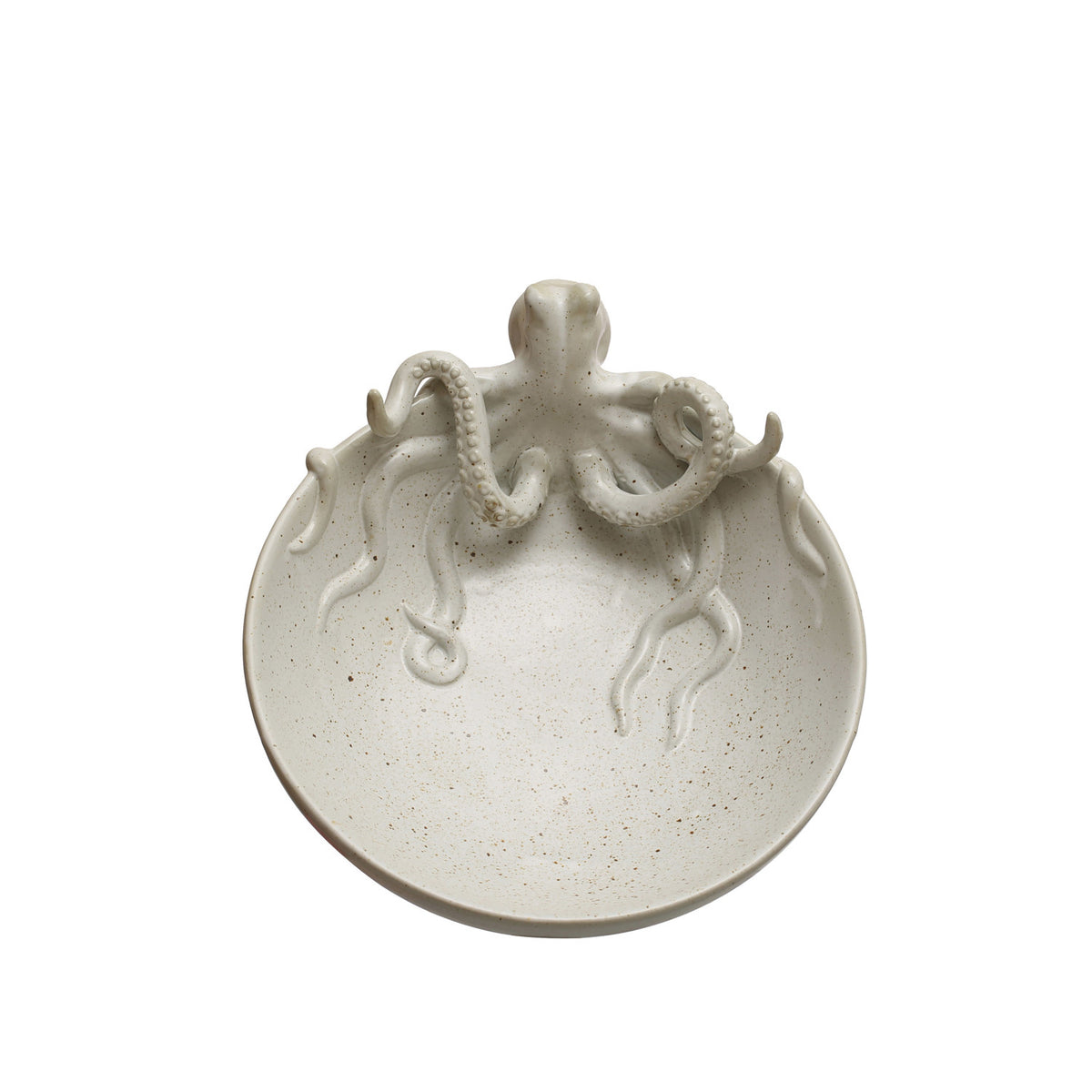 Stoneware Octopus Bowl Speckled