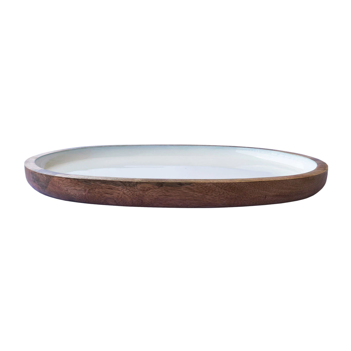 Enameled Mango Wood Tray