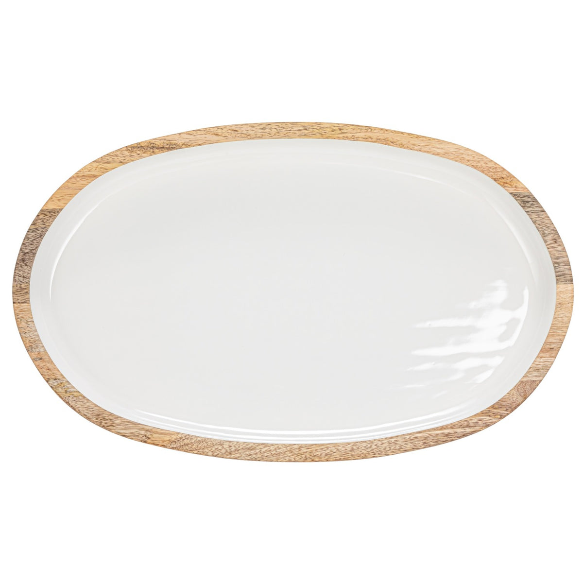 Enameled Mango Wood Tray