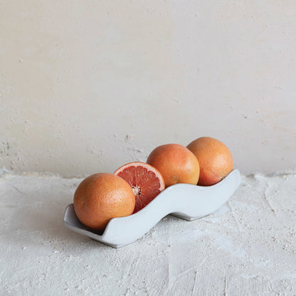 Stoneware Tray, Wave