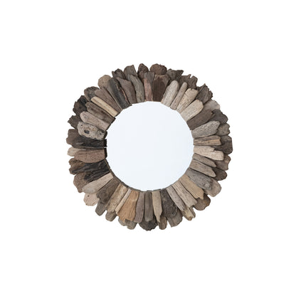 Handmade Layered Driftwood Framed Mirror