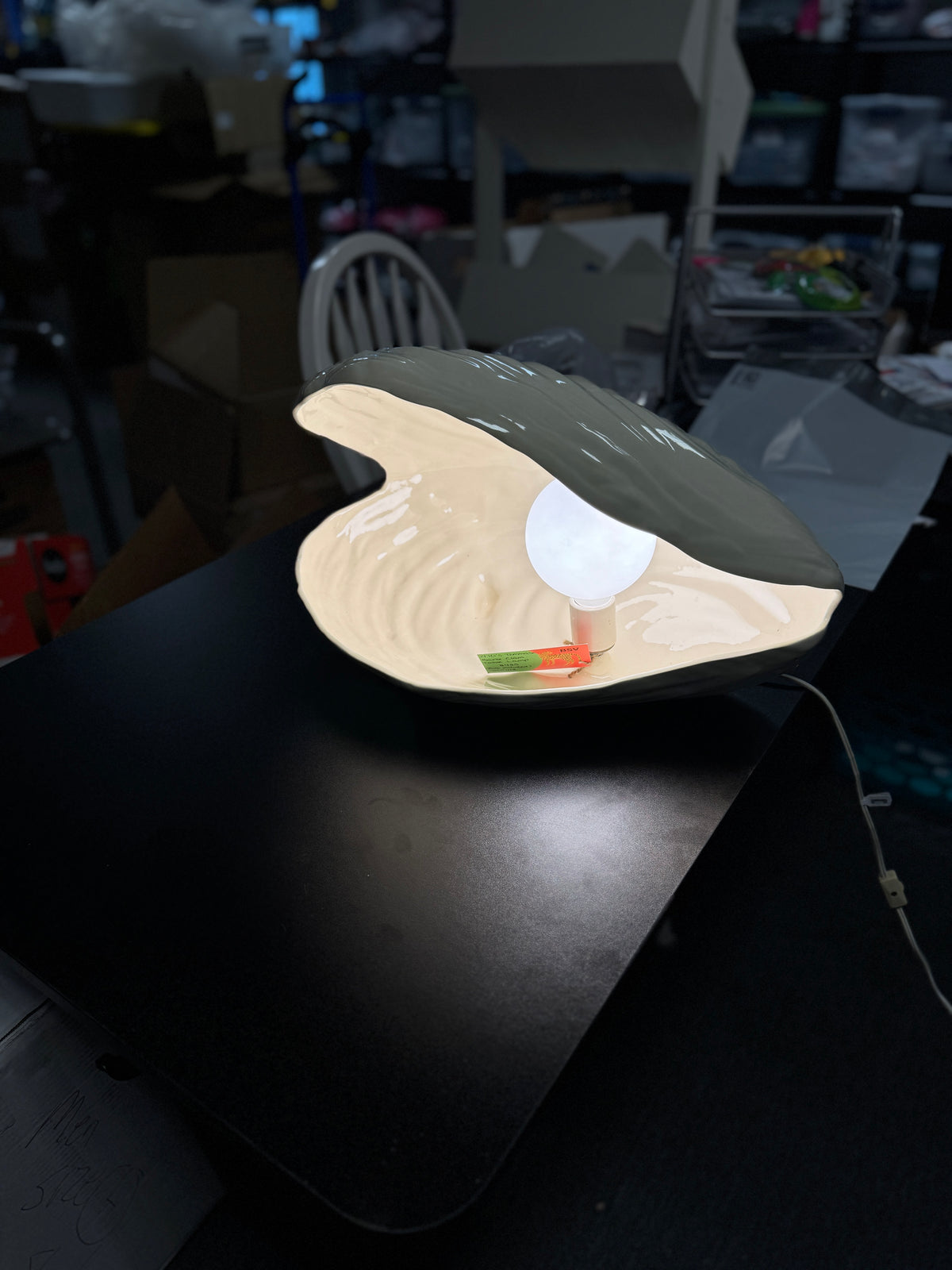 Tommaso Barbi Porcelain Porcelain Clam Table Lamp
