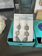 Earrings 3 Sea Glass Blue/White/Green