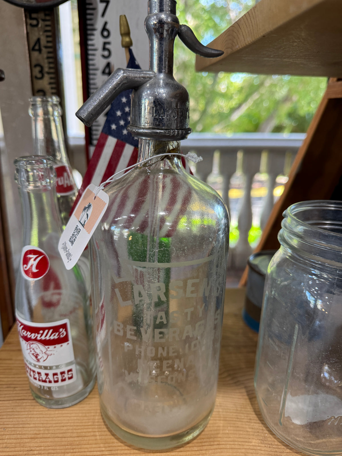 Vintage Seltzer Soda Water Bottle Larsen's Neenah Wisconsin