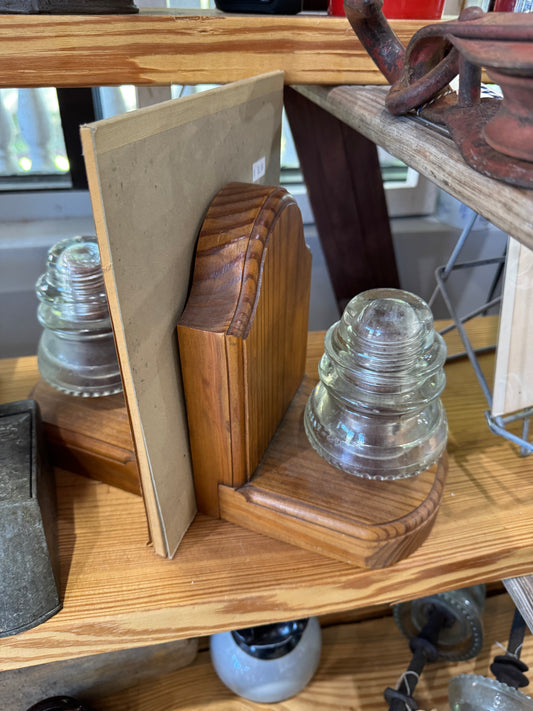 Vintage Bookends w/ Glass Resistors