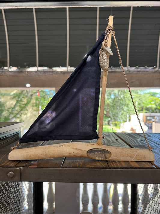 Driftwood Sail Boat - Hand-Crafted Block