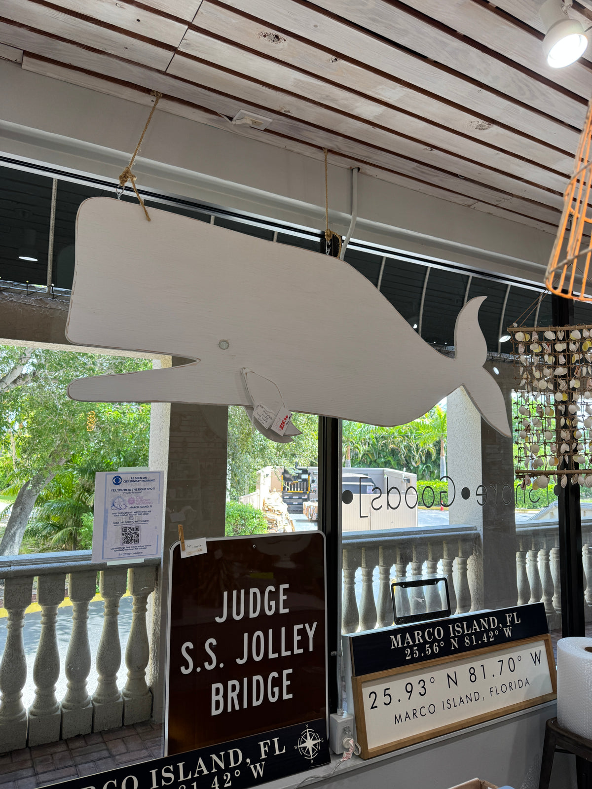 Large Whale Handcrafted Wall Art Wood