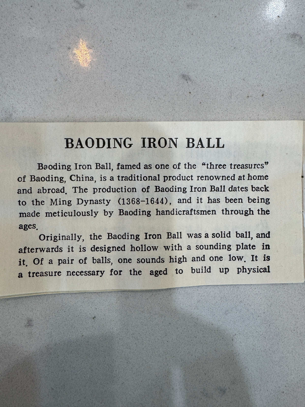 Baoding Iron Ball