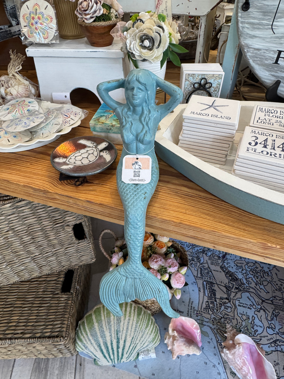 Cast Iron Mermaid - Blue