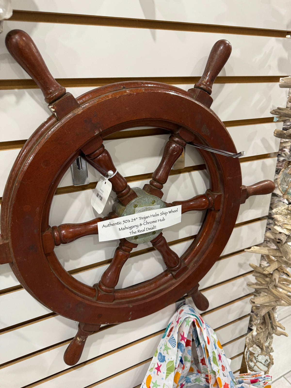 Ships Wheel (Mahogany) - Vintage