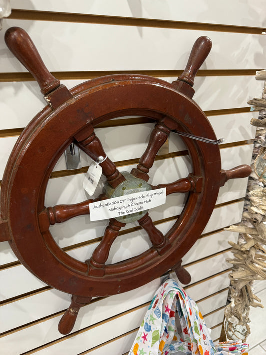 Ships Wheel (Mahogany) - Vintage