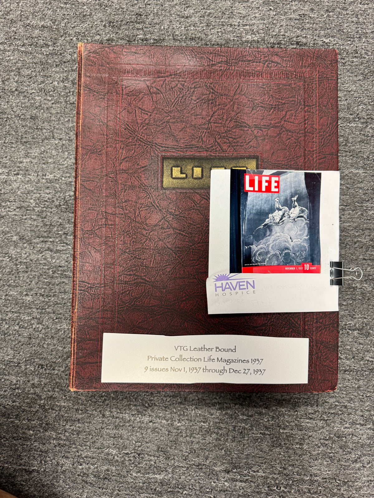 Leather Bound Life Magazine Collection 1937