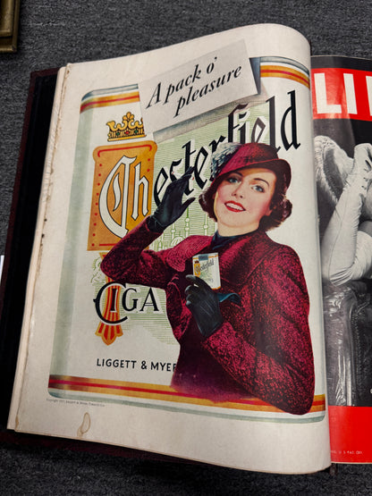 Leather Bound Life Magazine Collection 1937