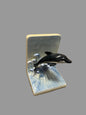 Vintage Ota Girl Porcelain Dolphin Bookend