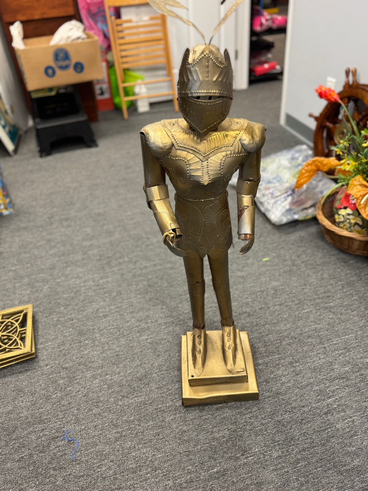 Large Decorative Metal Medieval Knight Sculpture