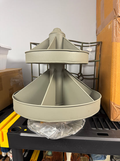 Double-Level Round Metal Rotating Organizer