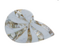 Marble Nautilus Shaped Cheese/Serving Board with Mother of Pearl Inlay