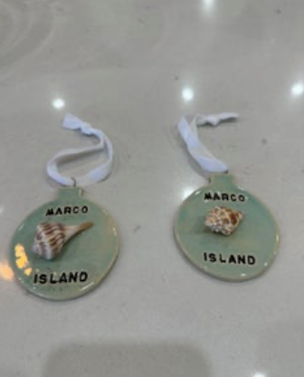 Marco Island Shell Ornament by The Island Potter
