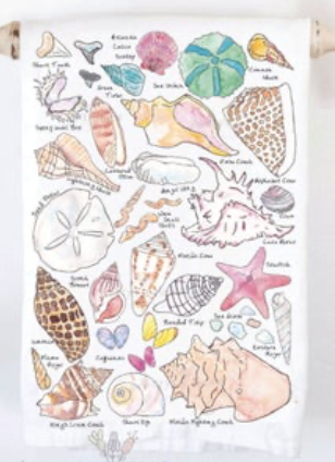 Sea Shell Collector Ocean Beach Kitchen Towel