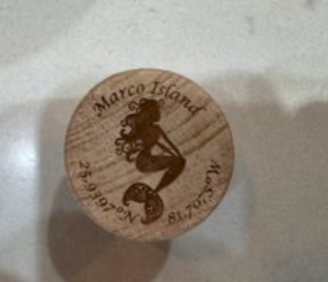 Wine Stopper Mermaid w/ Coordinates