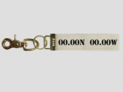 Personalized Coordinates Keychain